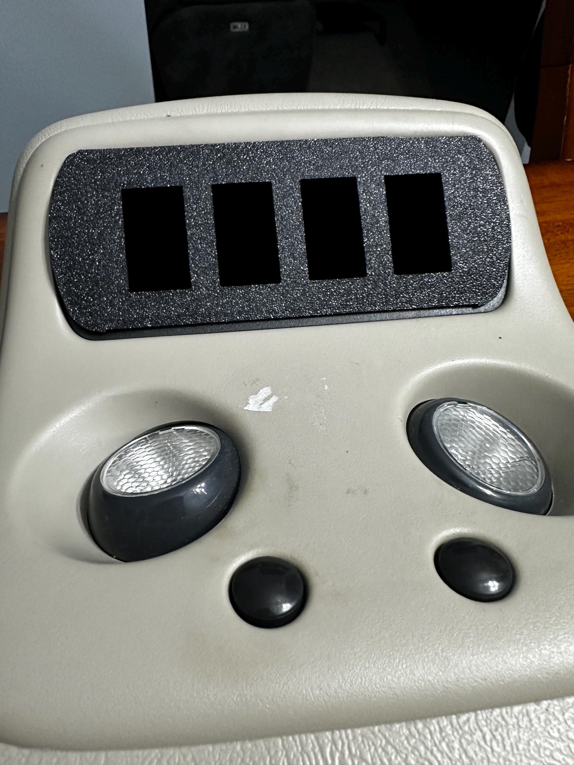 99-07 GMC Sierra Chevy Silverado Overhead Console Switch Panel With Covers - 4 Hole standard .83 x 1.43 mounting hole size - easy install!