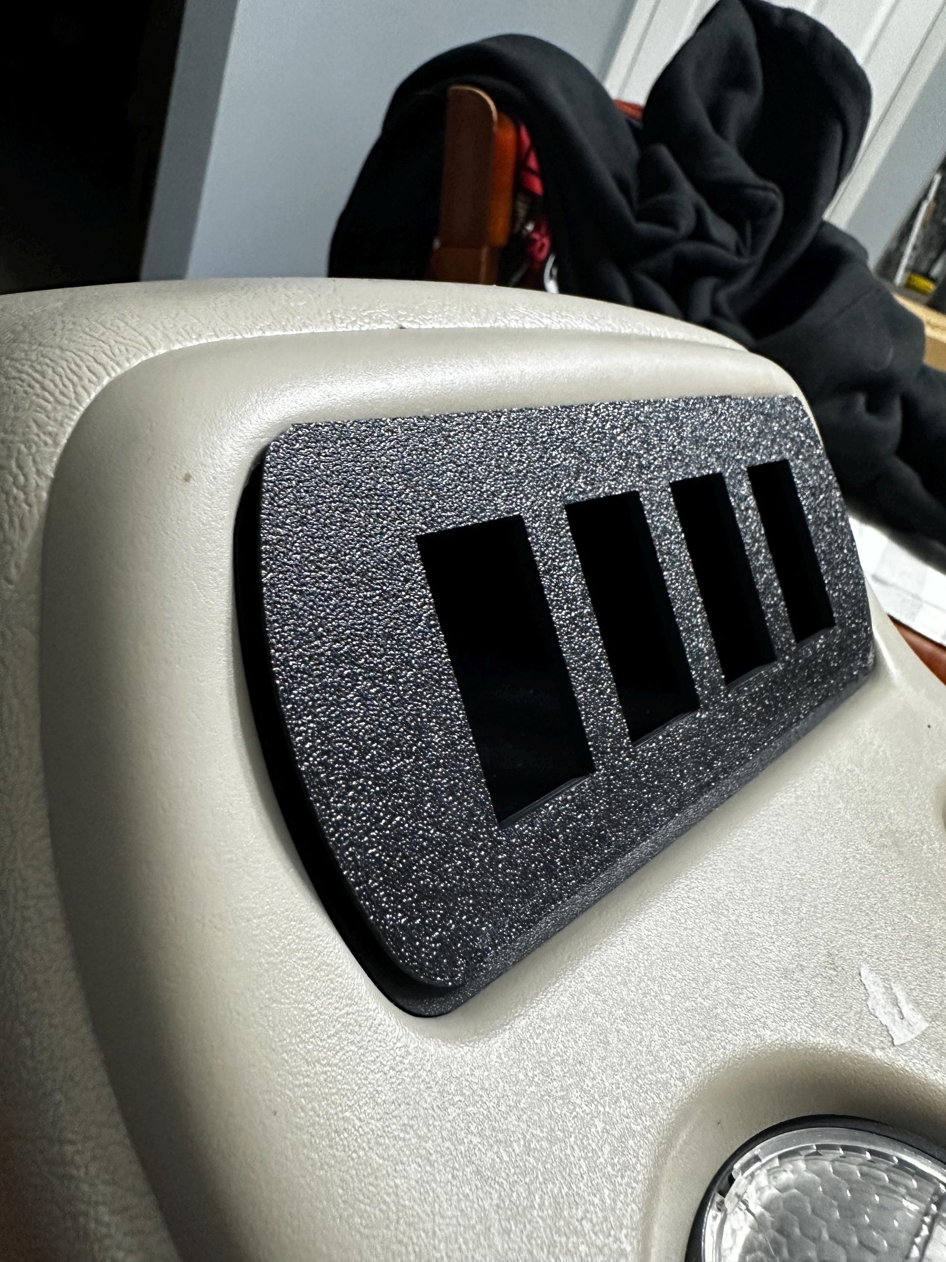 99-07 GMC Sierra Chevy Silverado Overhead Console Switch Panel With Covers - 4 Hole standard .83 x 1.43 mounting hole size - easy install!